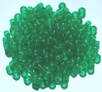 200 4x6mm Transparent Christmas Green Acrylic Crow Beads